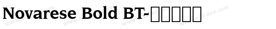 Novarese Bold BT字体转换
